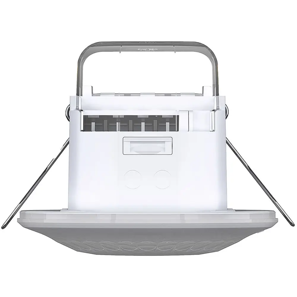 Produktbild eines Theben LUXA 103 S360-100-12 DE-UP WH Präsenzmelders zur Deckenmontage, weiß, mit 360° Erfassungsbereich.